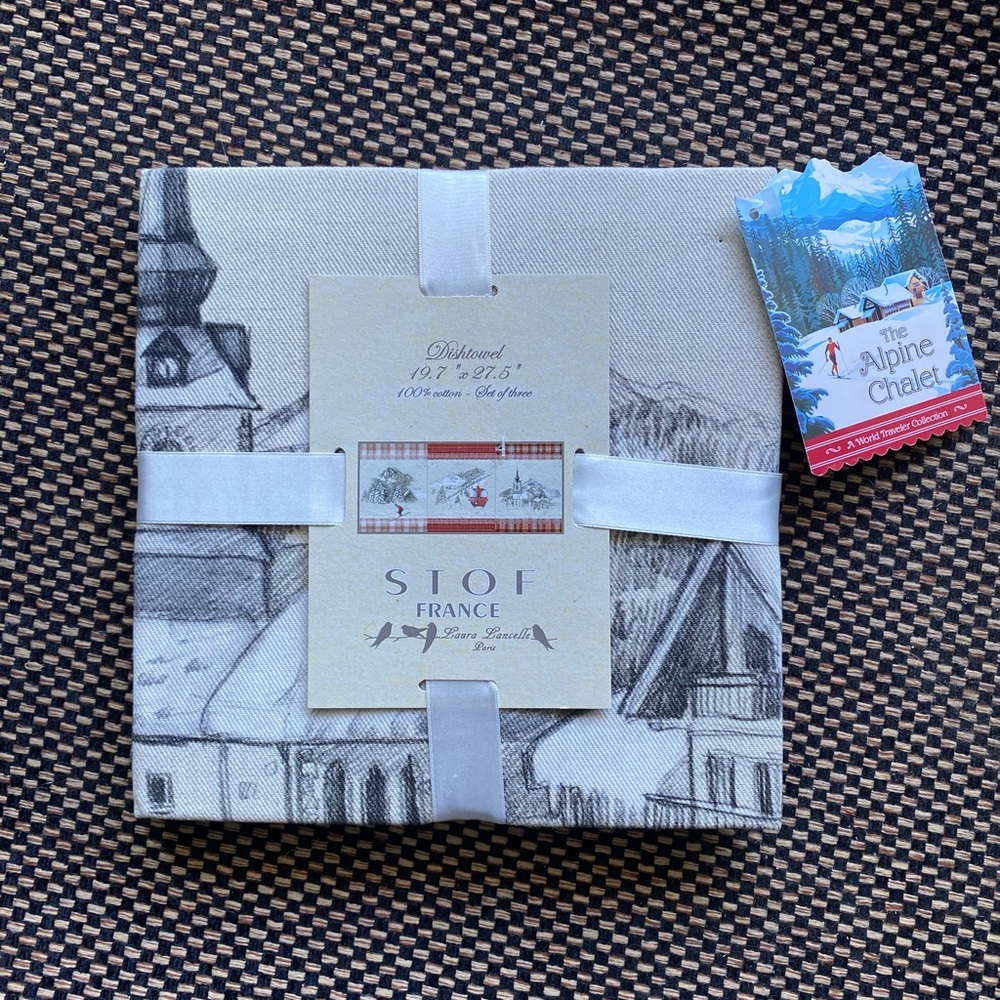 STOF France Laura Lancelle dishtowels (set of 3) The Alpine Chalet series